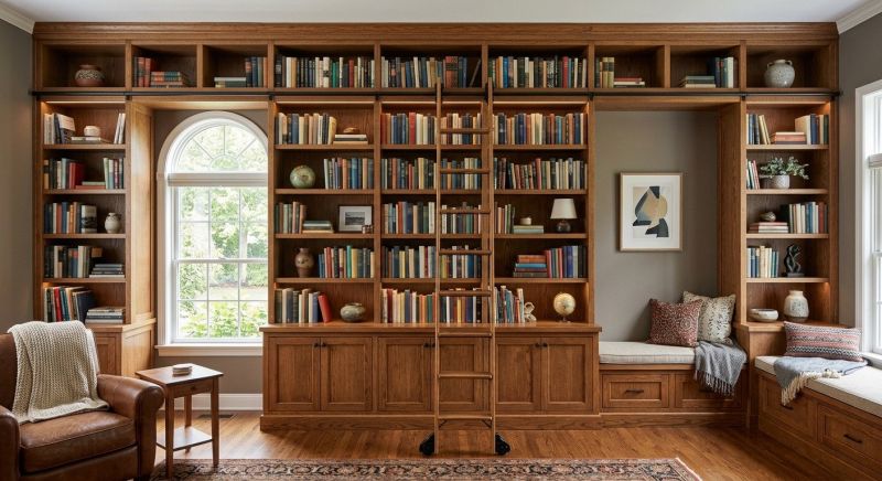 Custom Bookcase Installation in Durham, NC