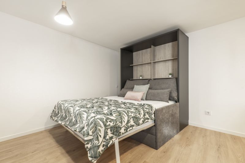 Finished Murphy Bed in a Modern Room